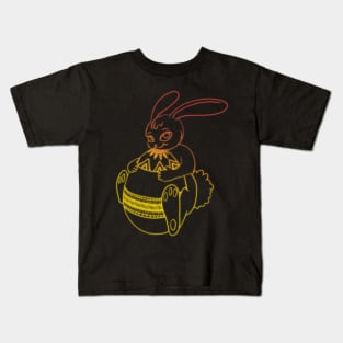 Easter bunny sunset neon Kids T-Shirt